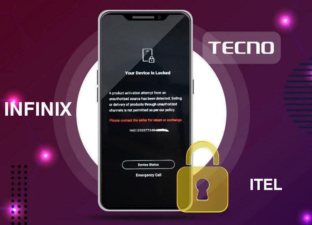 Tecno/iTel/Infinix MDM Remove Permanent Unlock By Imei Lock Pic 24-72 max (Saturday–Sunday: Server Off) Premium Service